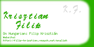 krisztian filip business card